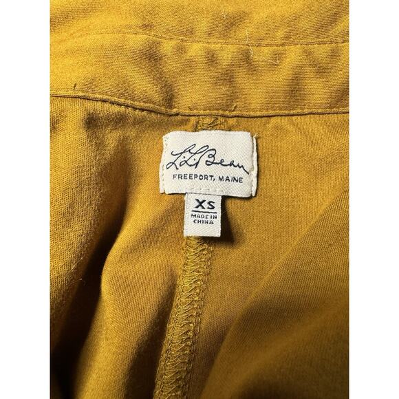LL Bean Sz XS Mustard Gold Button Front Utility Shirt Casual Outdoor Chore Top - Picture 9 of 9